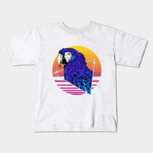 Macaw Parrot Retro Kids T-Shirt